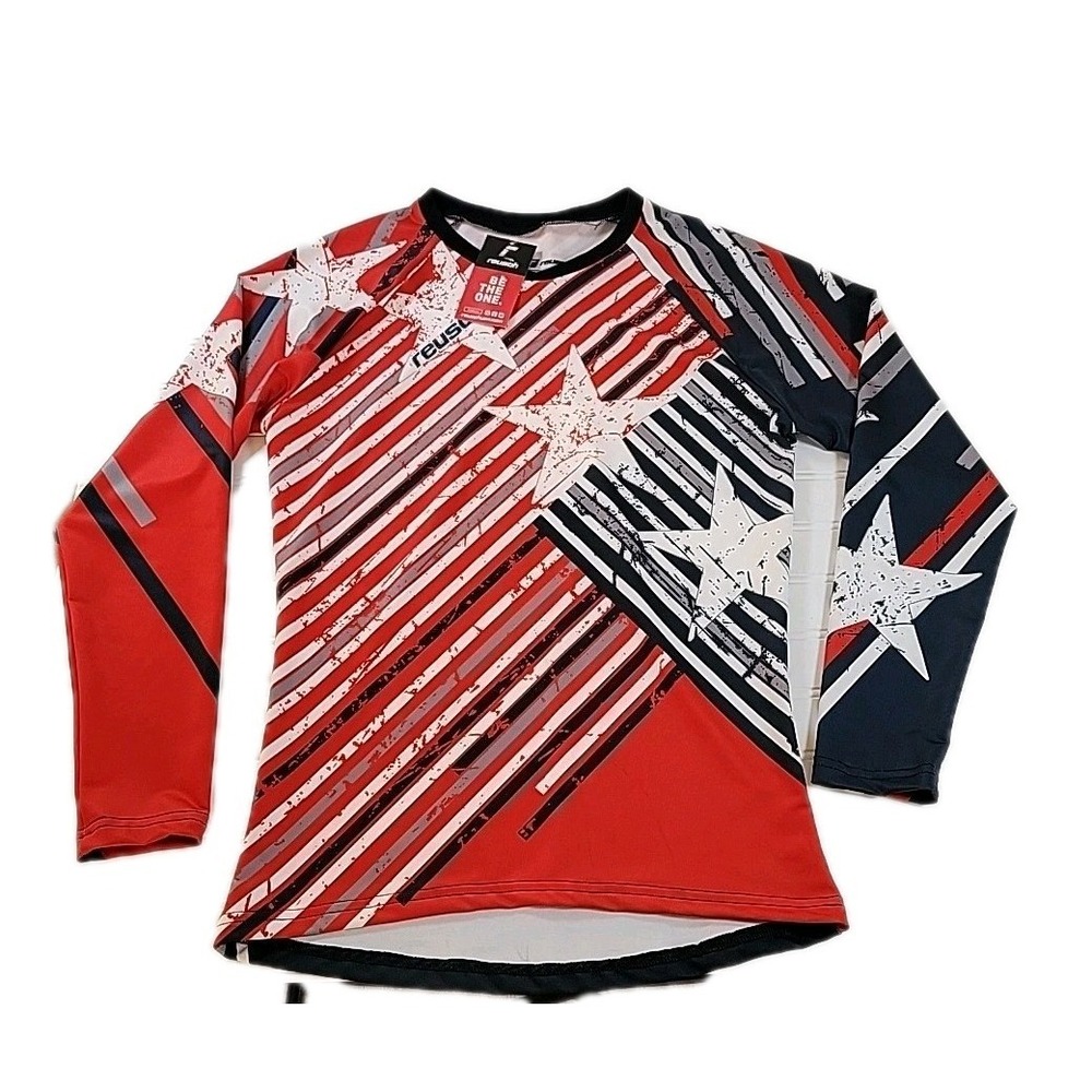 Reusch Soccer Patriot II Pro-Fit LongSleeve Goalkeeper Jersey Red/White/Blue AL